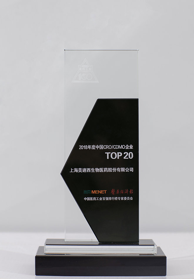 2018年度中国CRO、CDMO企业-TOP20