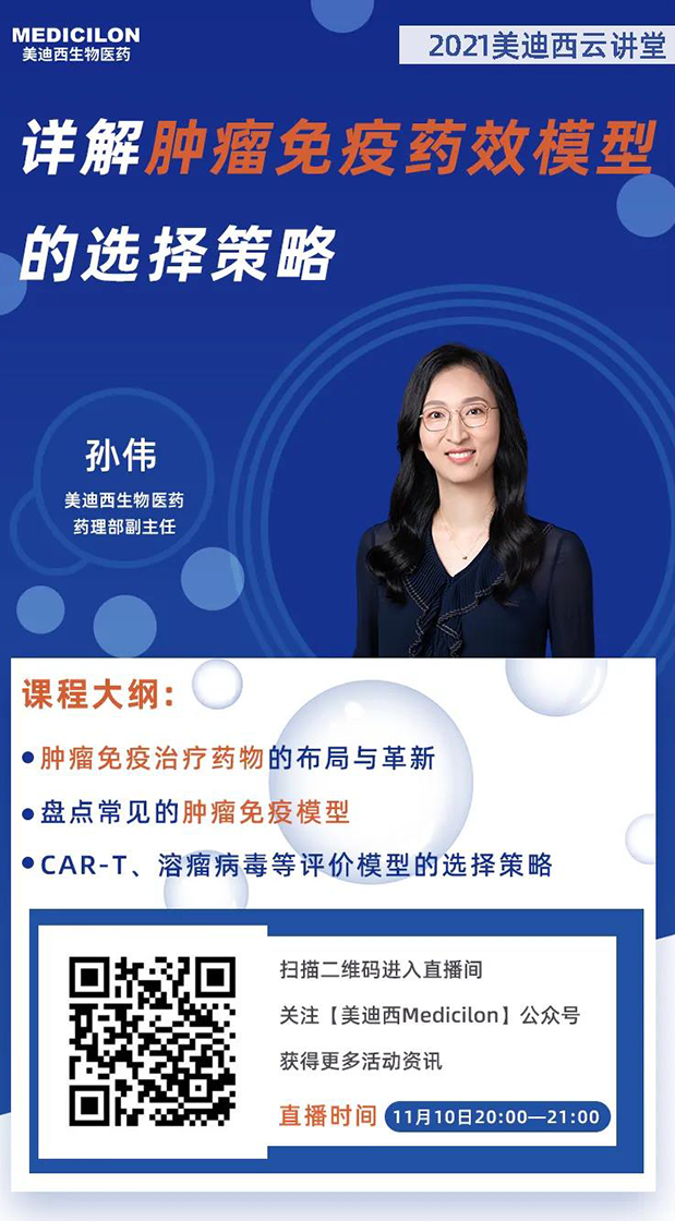 K8官网药理部副主任孙伟将为大家带来专题报告《详解肿瘤免疫药效模型的选择策略》.png